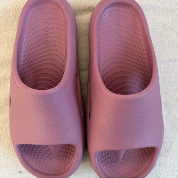 CROCS Shoes - Crocs Mellow Recovery Slides Mauve Mist Pink Women's 7 Men's 5 Comfort Sandals
